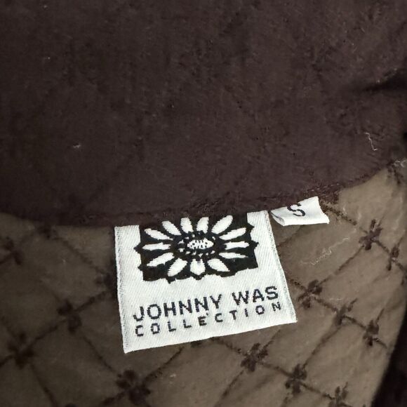 Johhny Was Jacket Women S Collection Brown Quilted Embroidered Lagenlook Boho - Picture 3 of 10